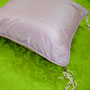 Amethyst and Pearl decorated silk cushions